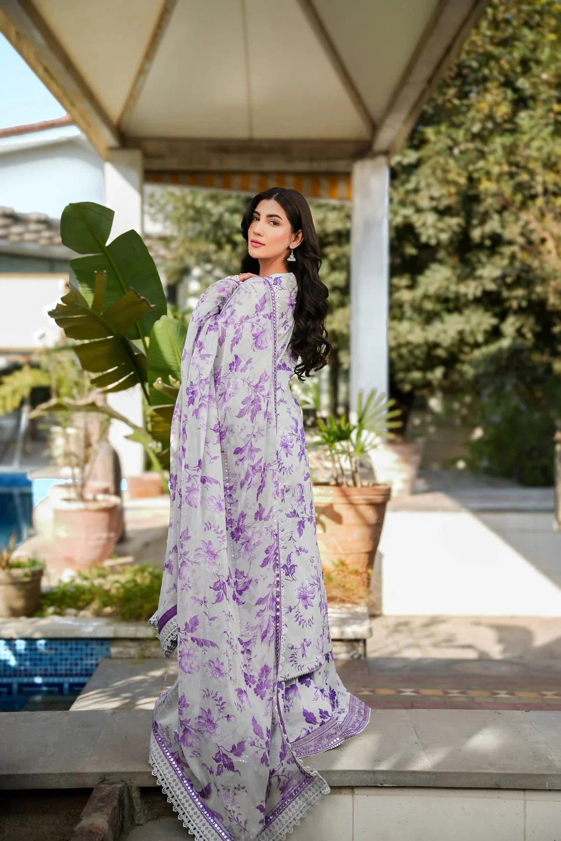 PRINTED Lelin EMBROIDERY UNSTITCH DRESS 3 PIECE V518