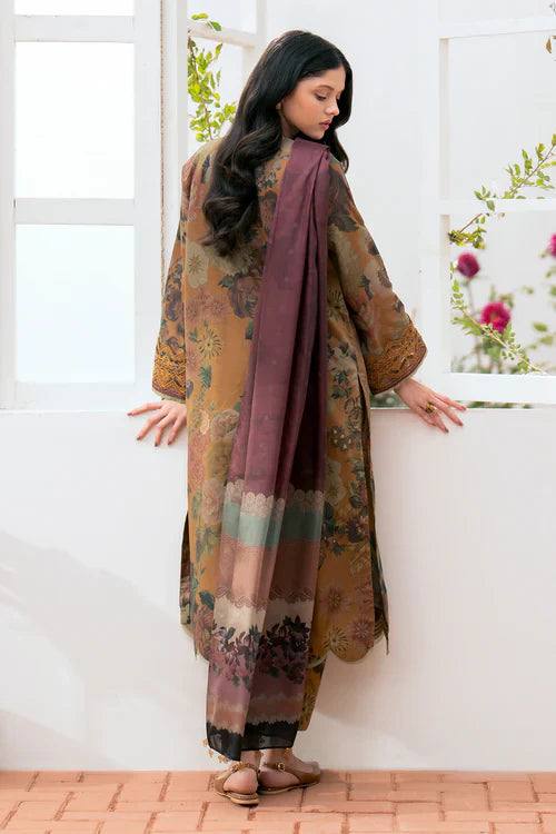 KARANDI 3PC PRINTED SHIRT WITH KARANDI PRINTED DUAPTTA AND TROUSER-253
